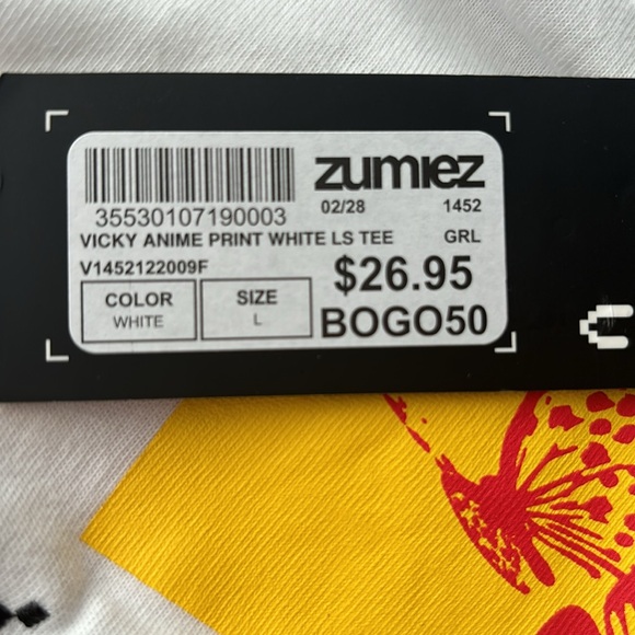 Vitriol women’s Vicky White Long Sleeve T-Shirt. Size large - Picture 7 of 9